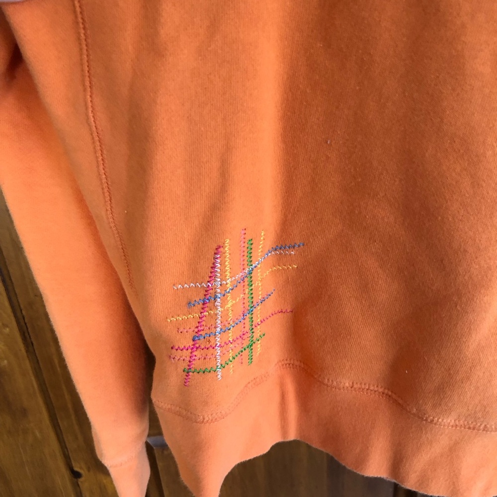 Orange split zip up - Picture 6 of 6